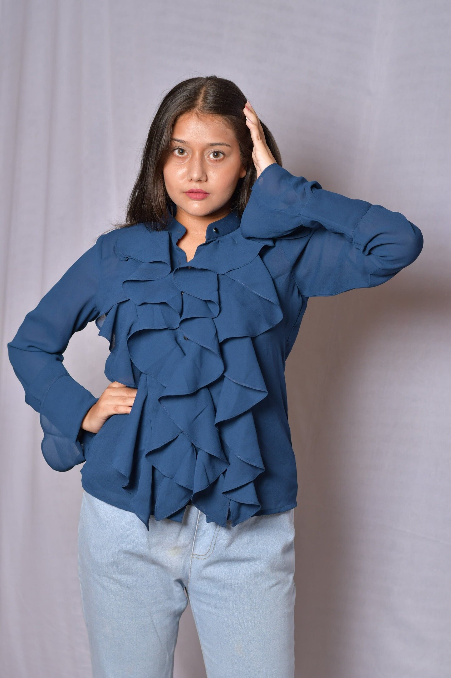 Georgette Ruffle Top