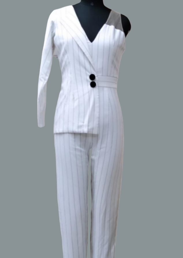 White and Black Jumpsuit