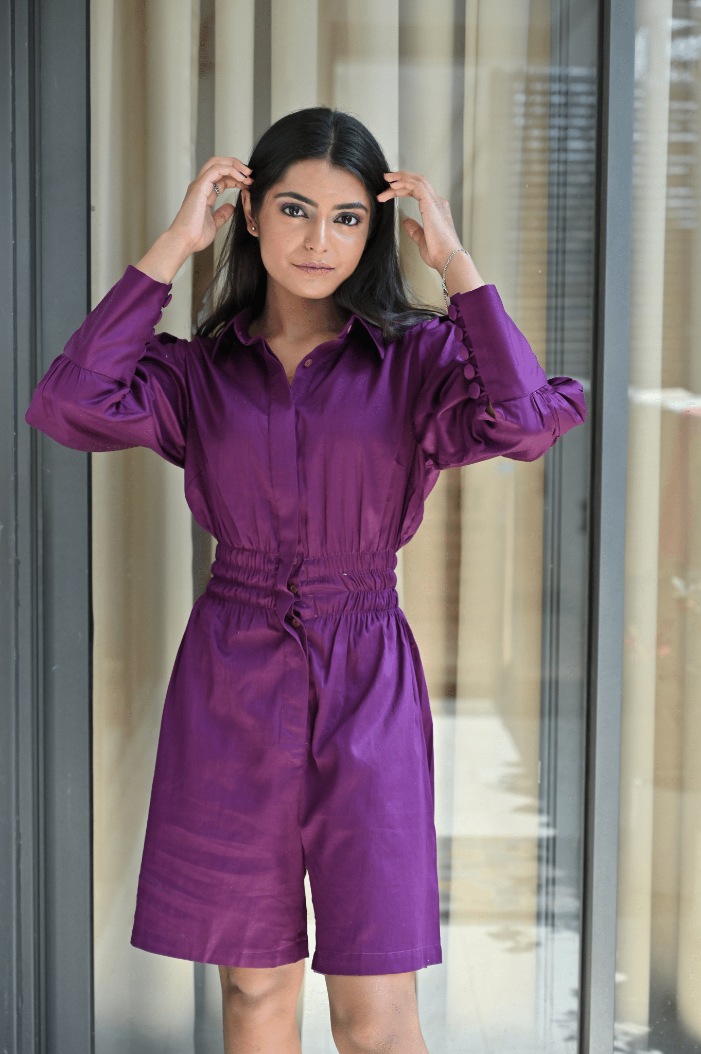 Purple Play Suit