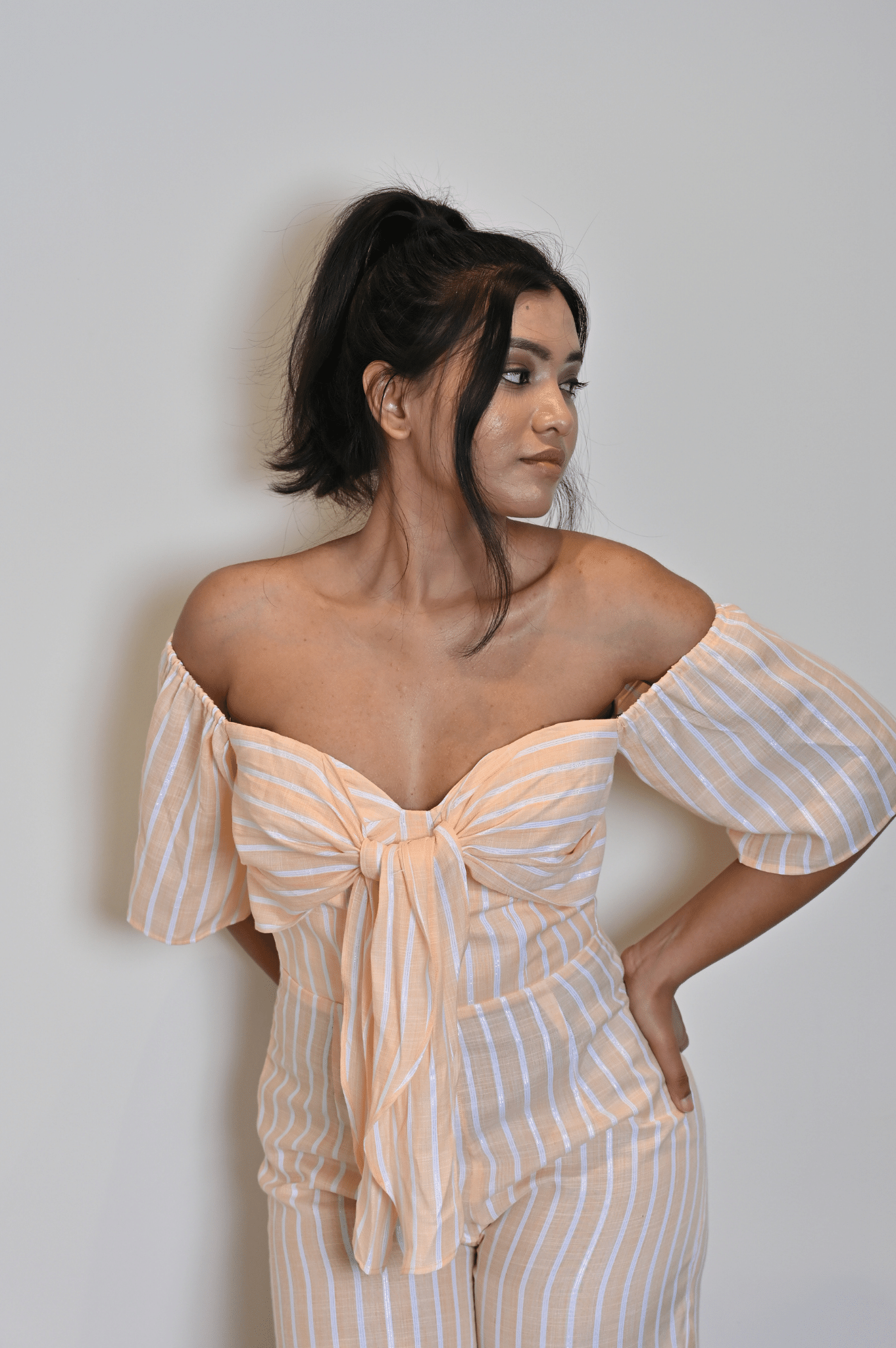 Peach Lines Jumpsuit
