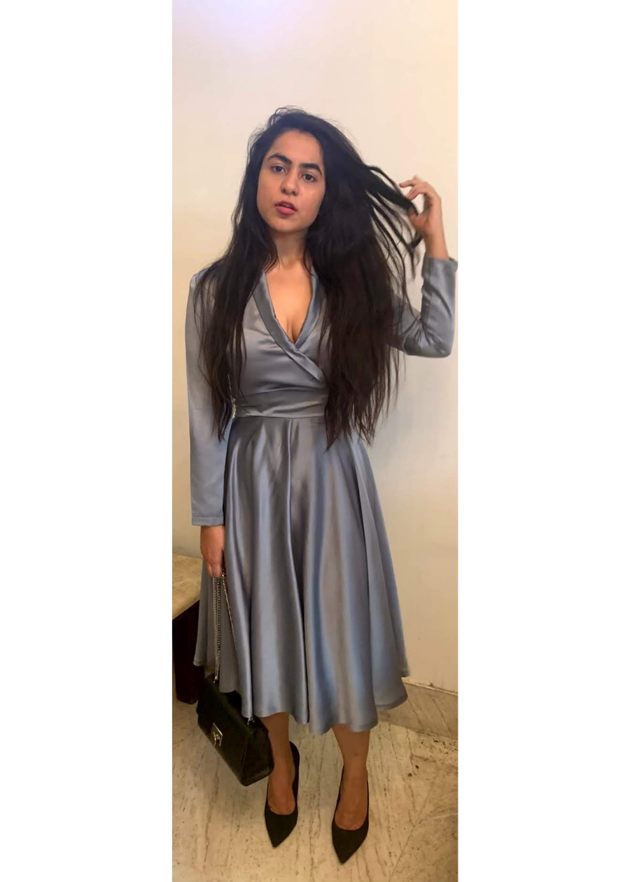 Satin Grey Dress