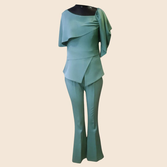 Teal Double Layer Co-ord Set