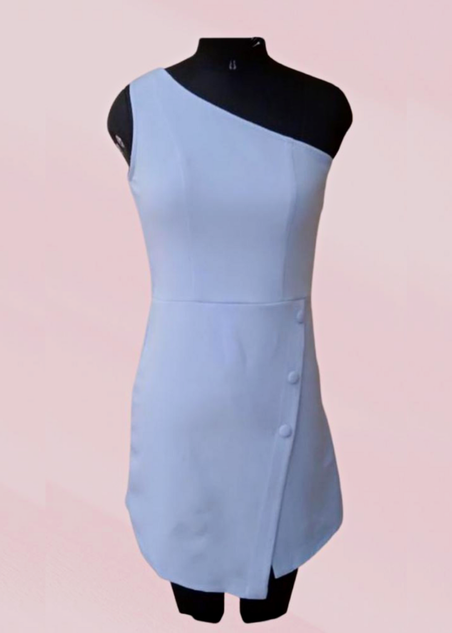 One Side Button Dress