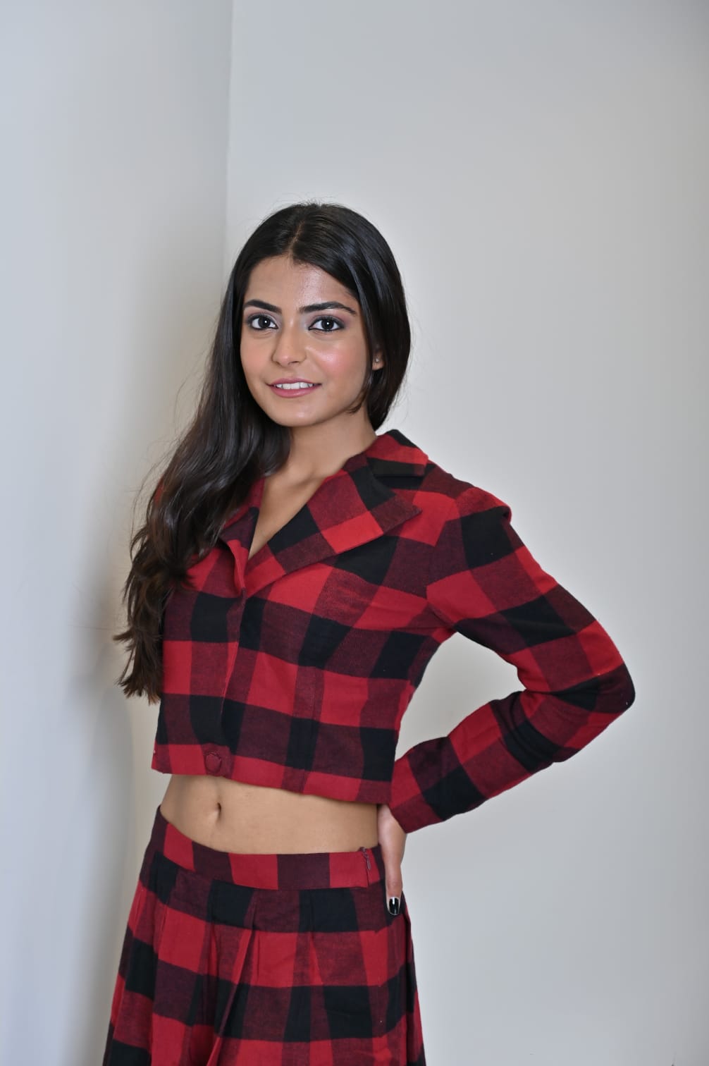 Checks Red And Black Coord Set