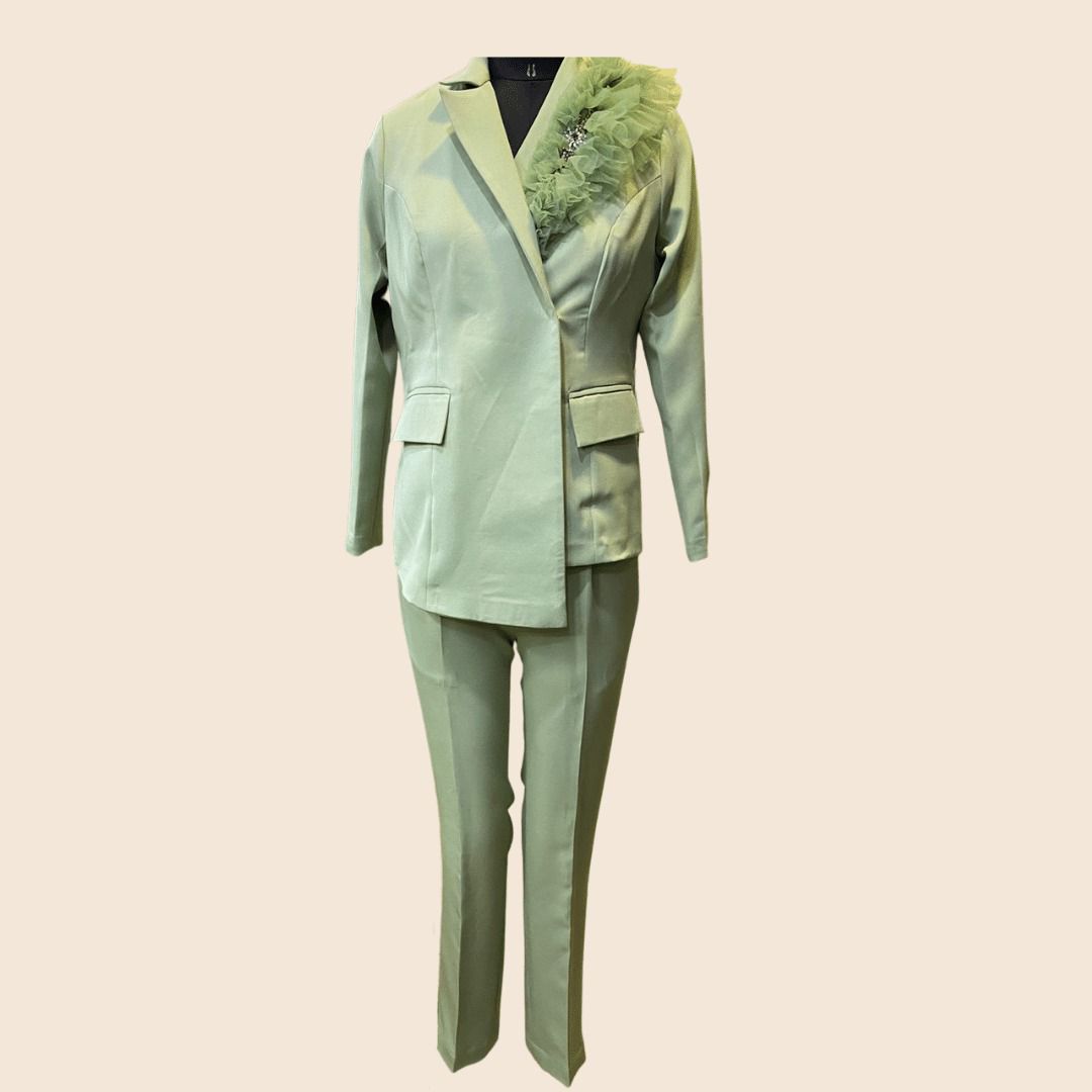 Sage Green Embroidery Co-ord Set