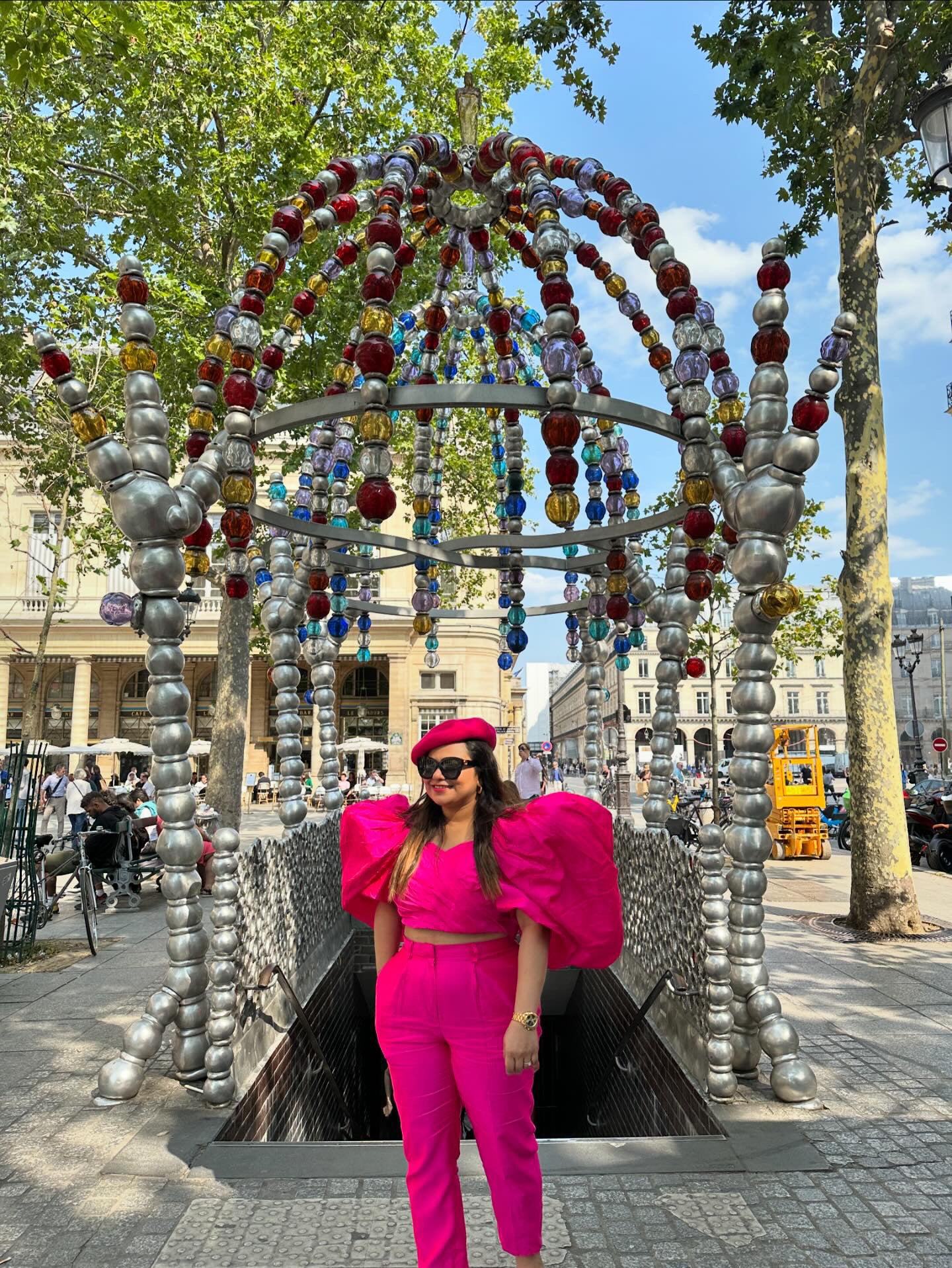 Hot Pink Sleeves Co-ord Set