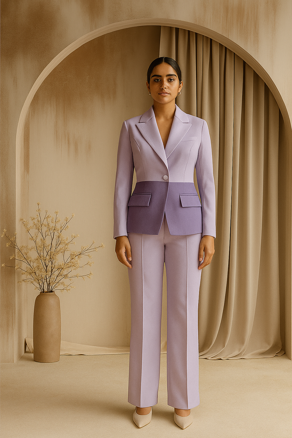 Two Colour Blazer Co-ord Set