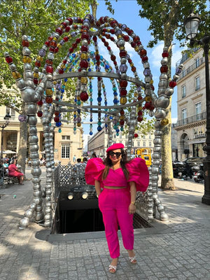 Hot Pink Sleeves Co-ord Set