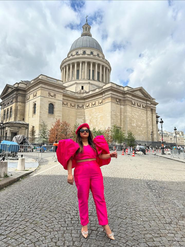 Hot Pink Sleeves Co-ord Set