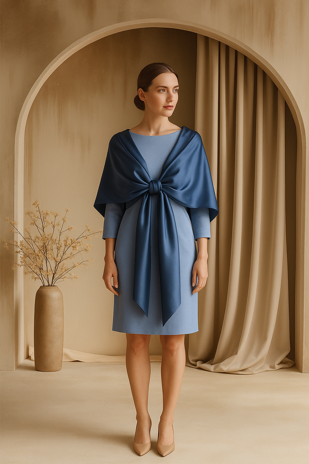 Cape Short Dress