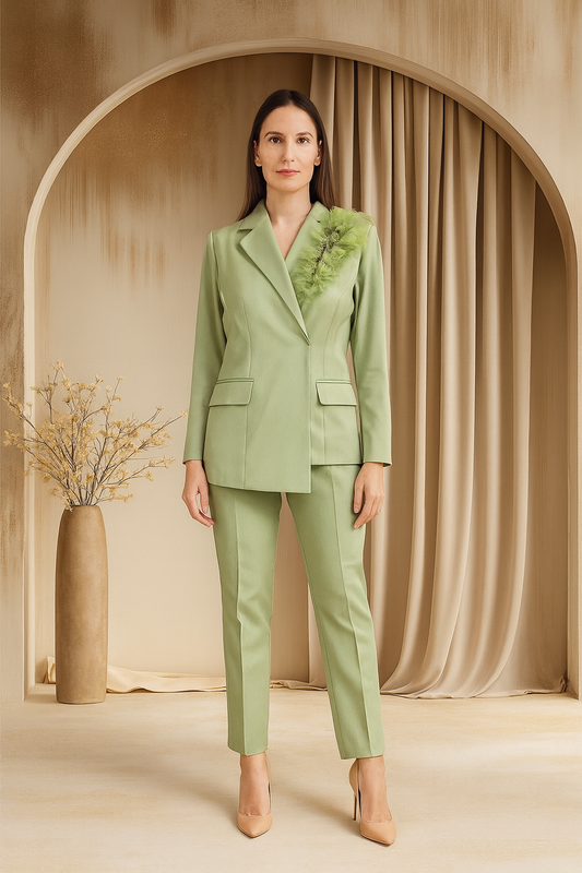 Sage Green Embroidery Co-ord Set