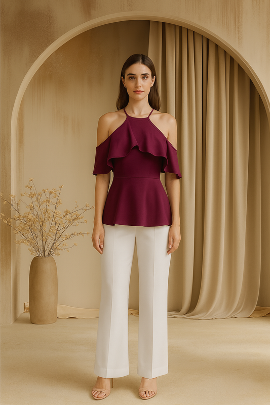 Purple & White Co-ord Set