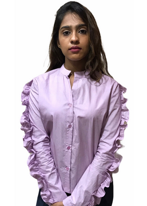 Lavender Frill Top