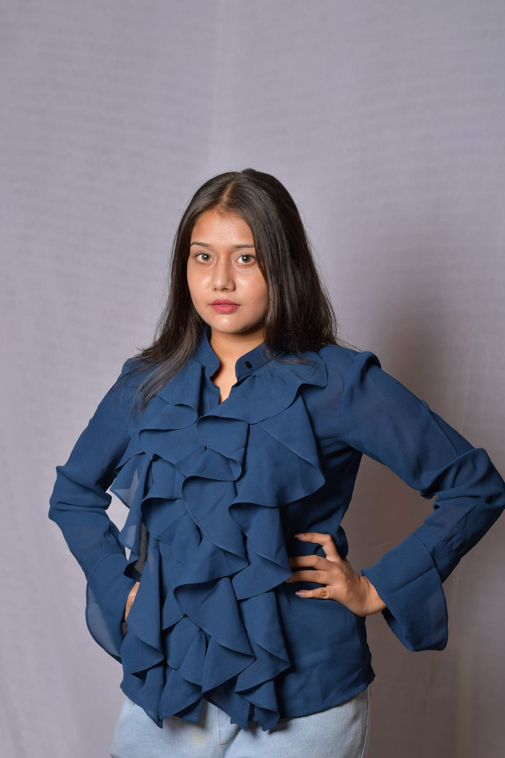 Georgette Ruffle Top