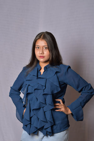 Georgette Ruffle Top