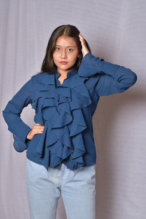 Georgette Ruffle Top