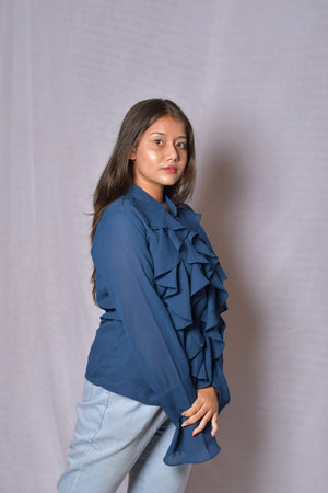 Georgette Ruffle Top