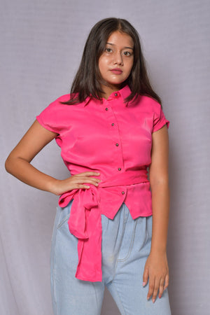 Hot Pink Top Wrap Belt