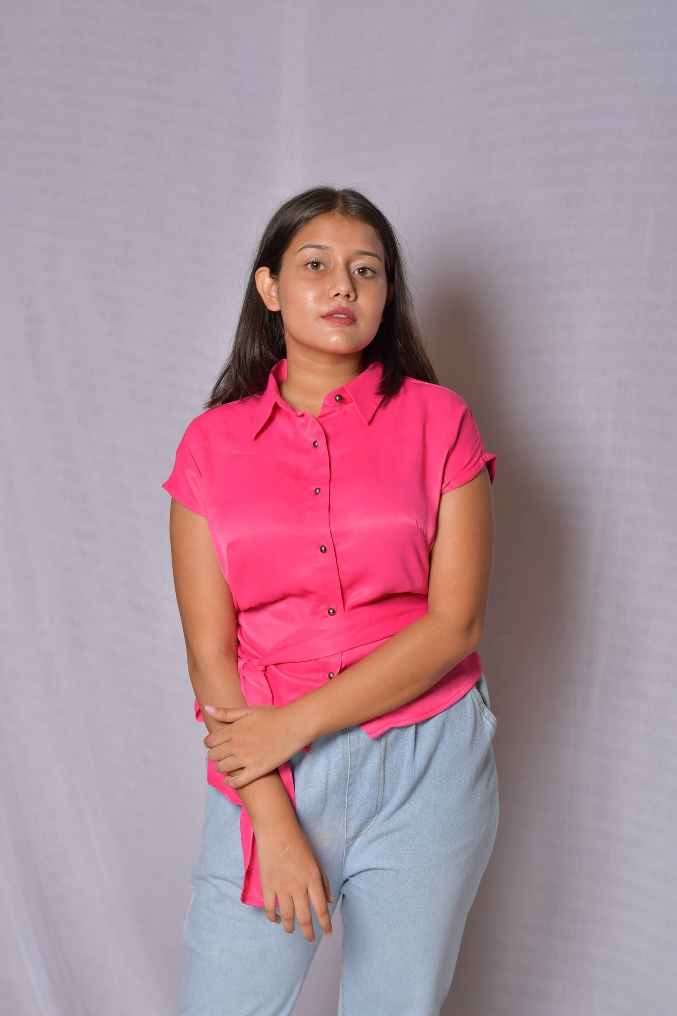 Hot Pink Top Wrap Belt