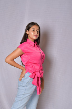 Hot Pink Top Wrap Belt