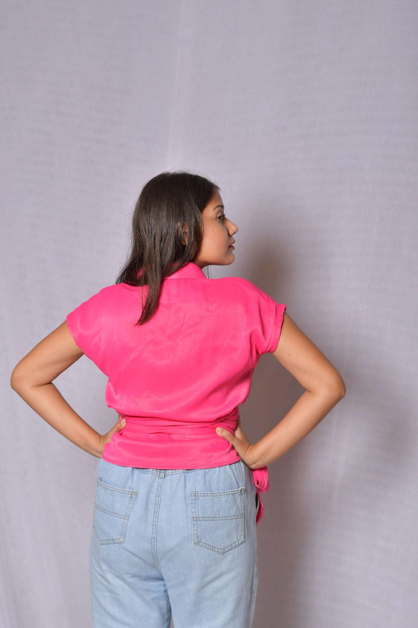 Hot Pink Top Wrap Belt