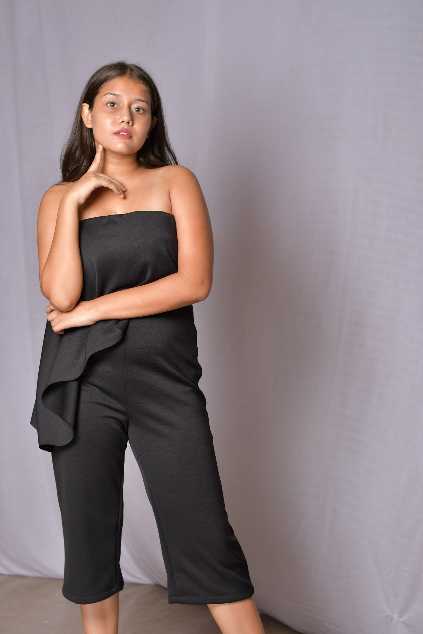 Off Shoulder Black Jumpsuit