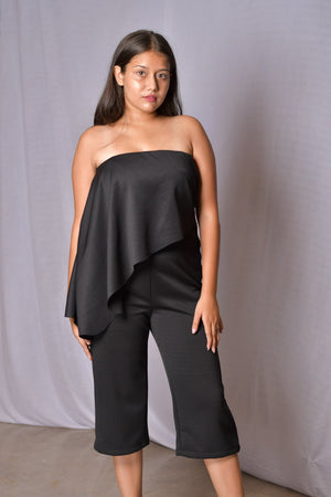 Off Shoulder Black Jumpsuit