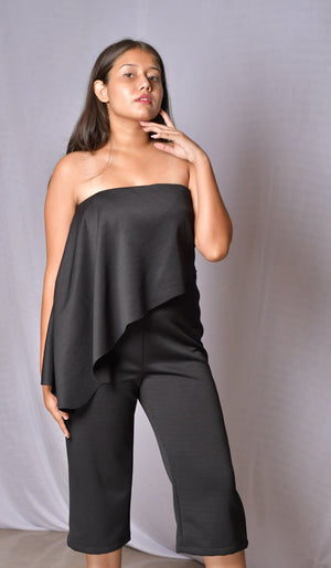 Off Shoulder Black Jumpsuit