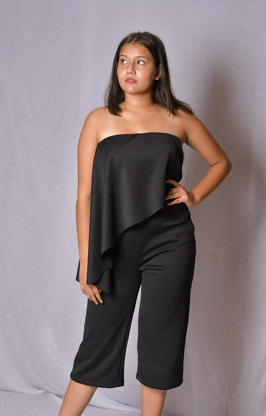 Off Shoulder Black Jumpsuit