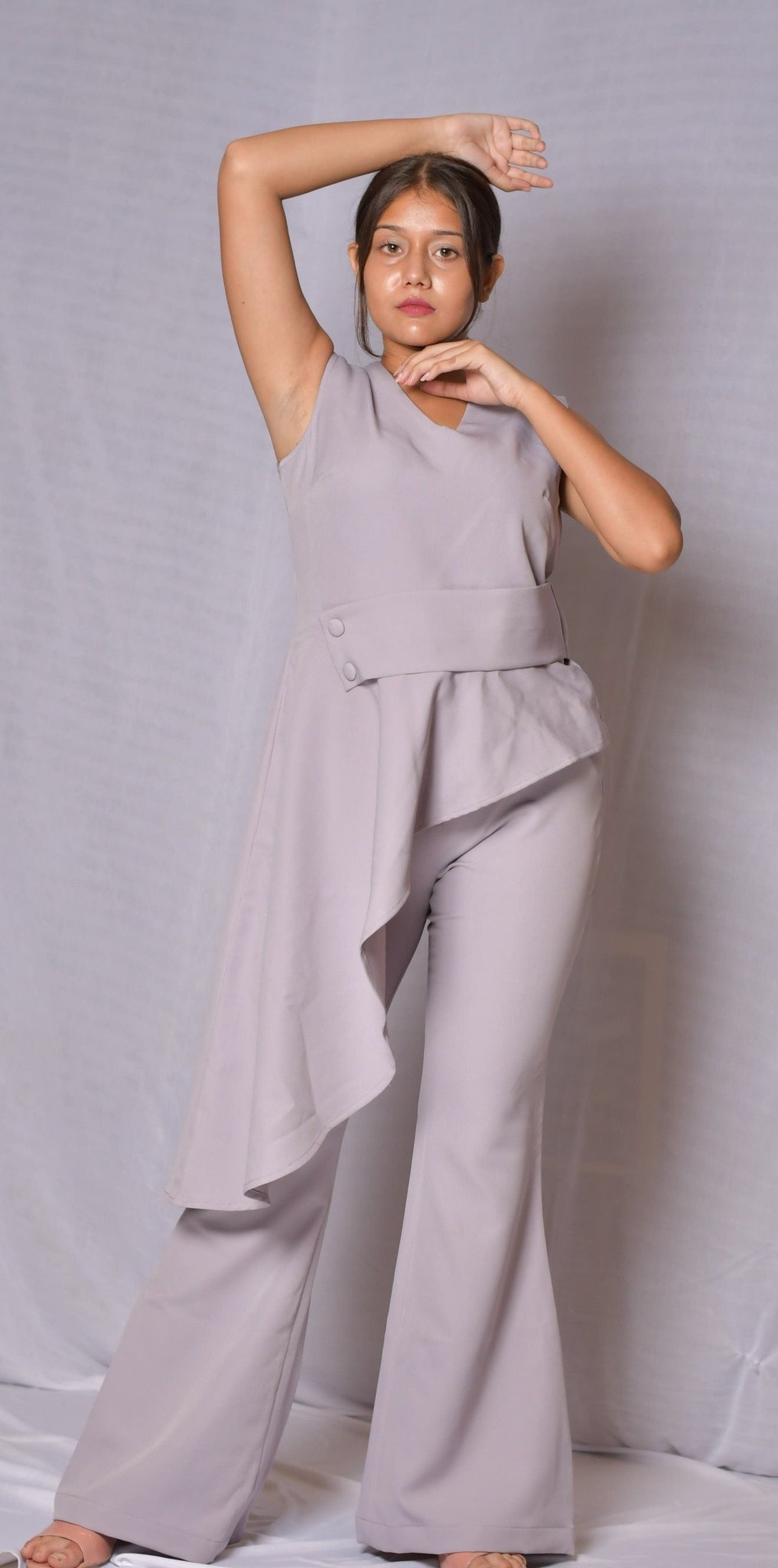 Grey High Low Coord Set