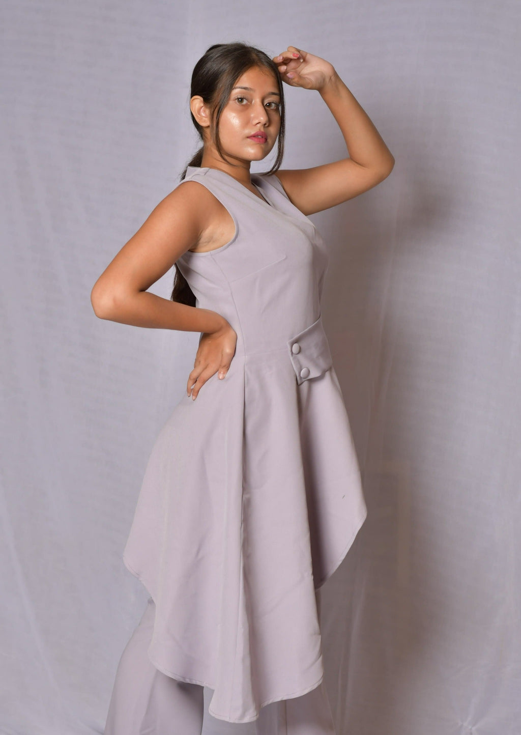 Grey High Low Coord Set