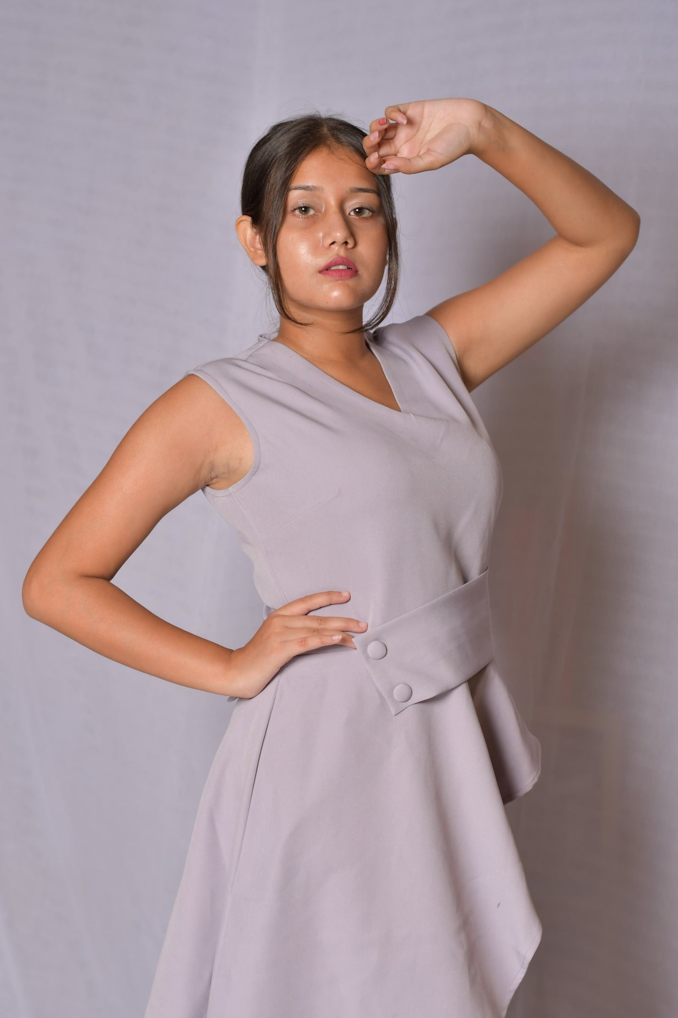 Grey High Low Coord Set