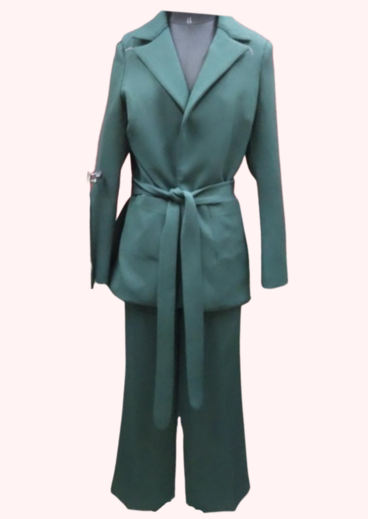 Bottle Green Blazer Co-ord Set