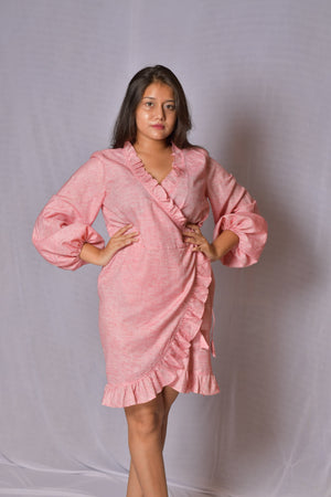 Overlap Cotton Dress