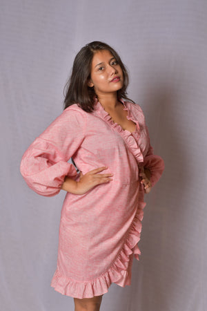 Overlap Cotton Dress