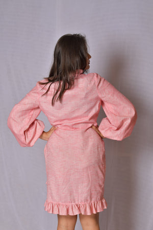 Overlap Cotton Dress