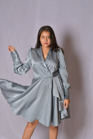 Grey Flared Dress