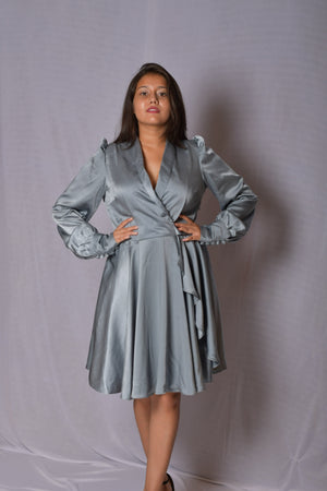 Grey Flared Dress
