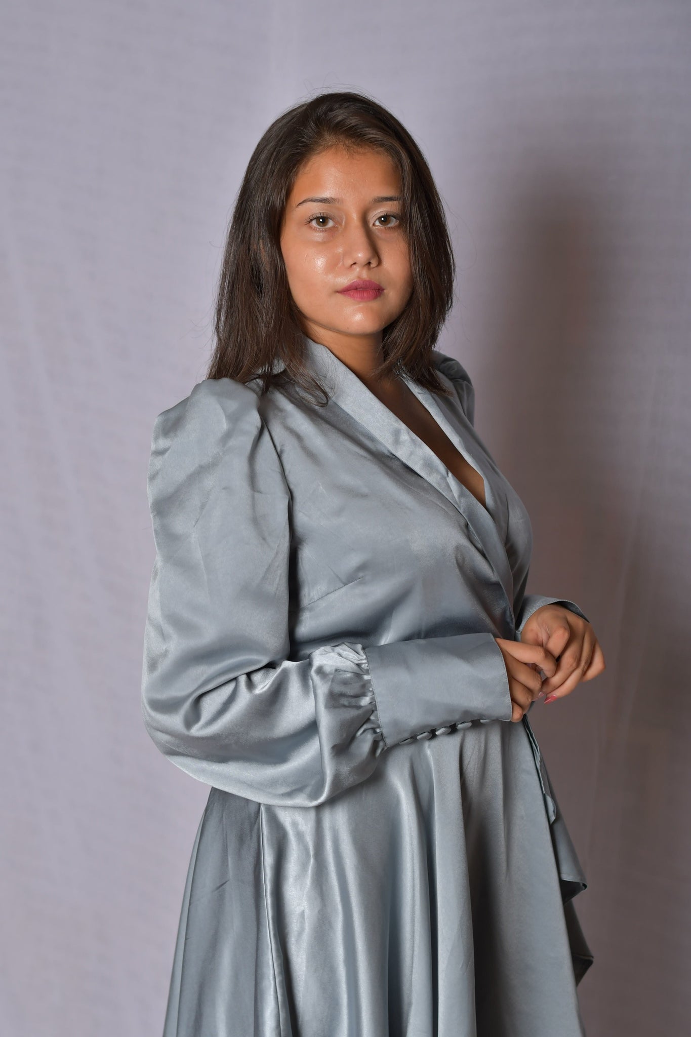 Grey Flared Dress
