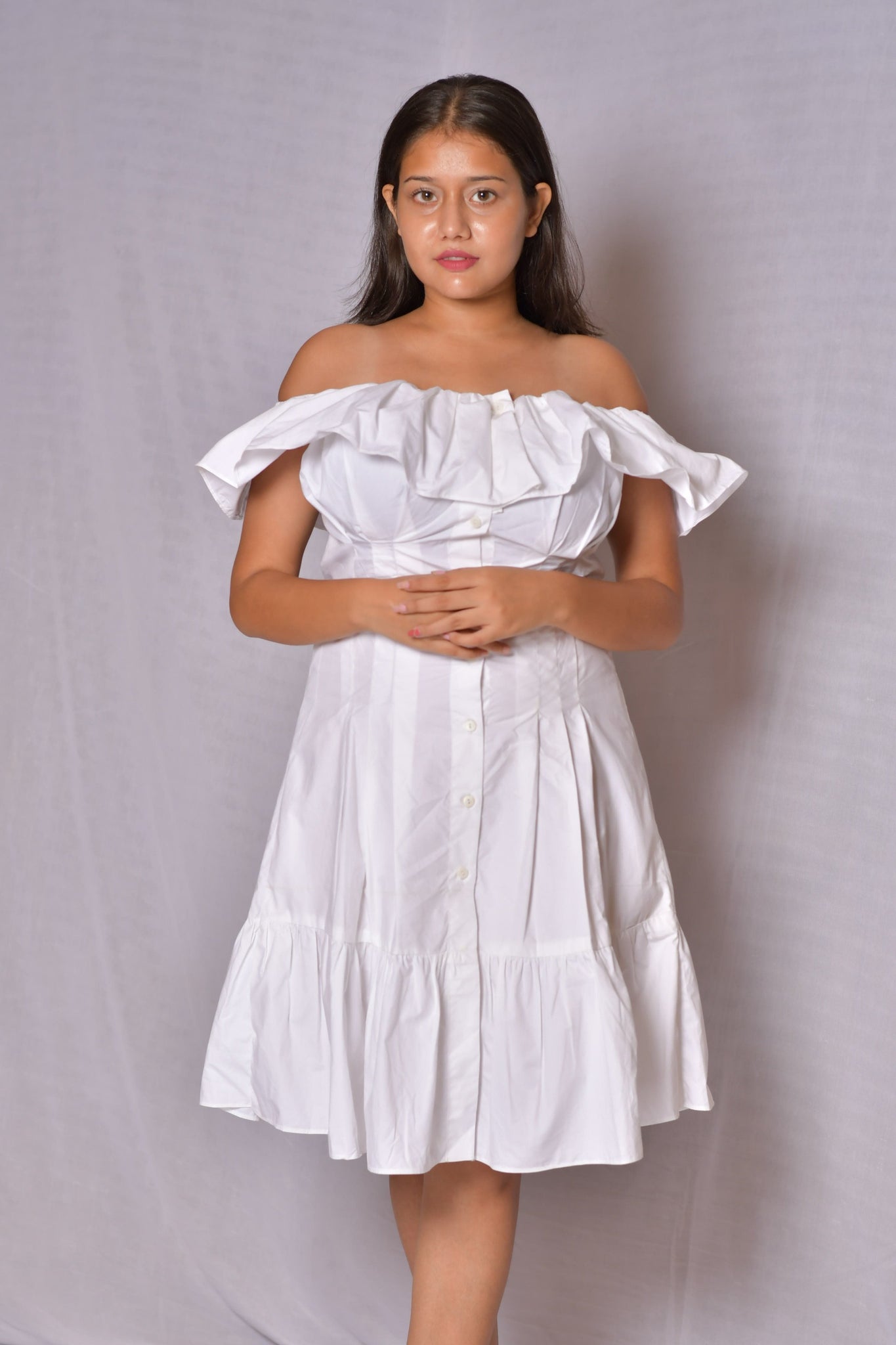 White Off Shoulder Dress