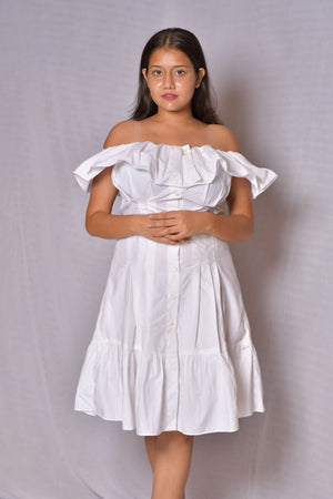 White Off Shoulder Dress