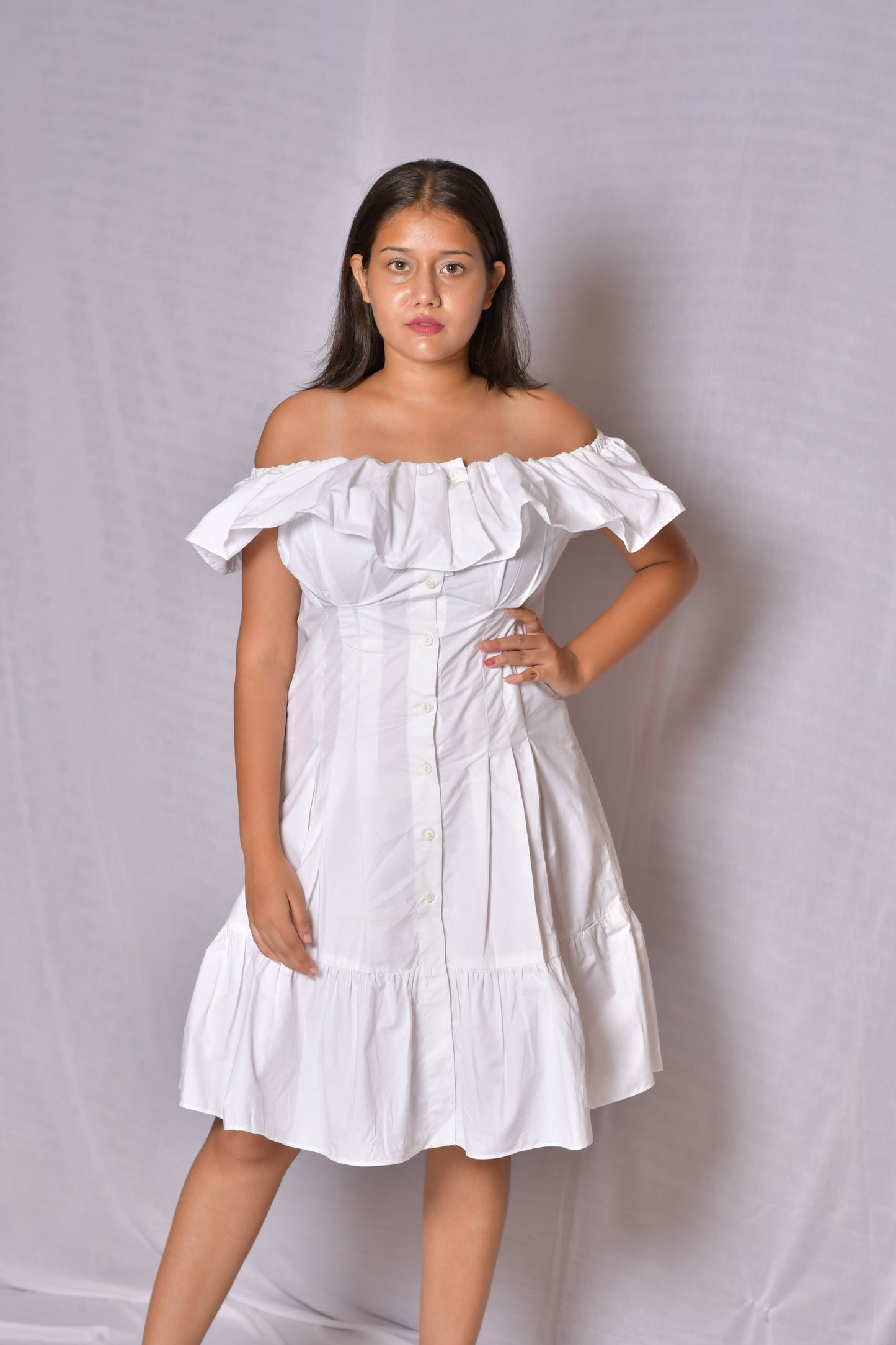 White Off Shoulder Dress