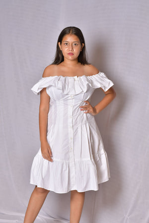 White Off Shoulder Dress