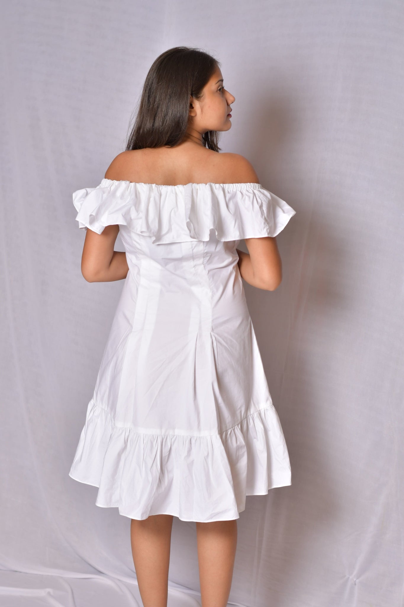 White Off Shoulder Dress