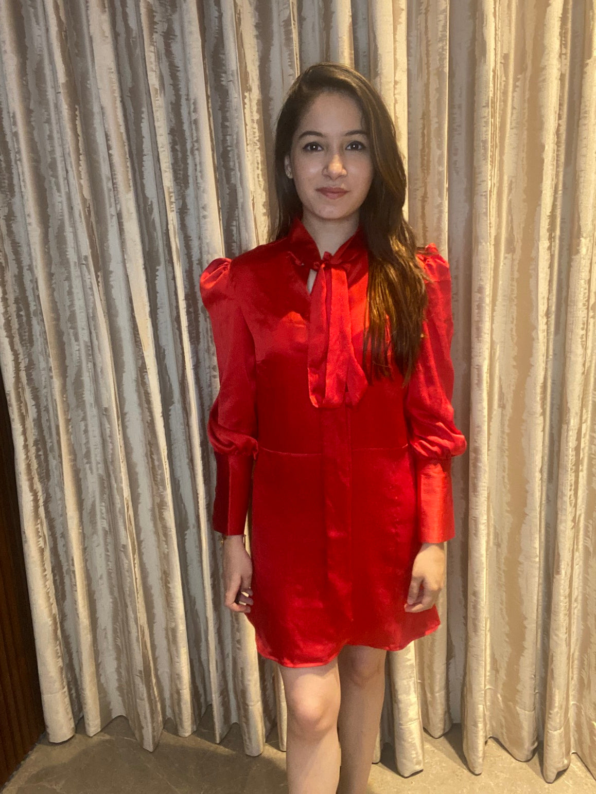 Red Satin Dress