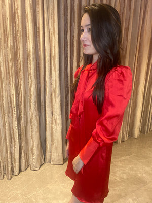 Red Satin Dress