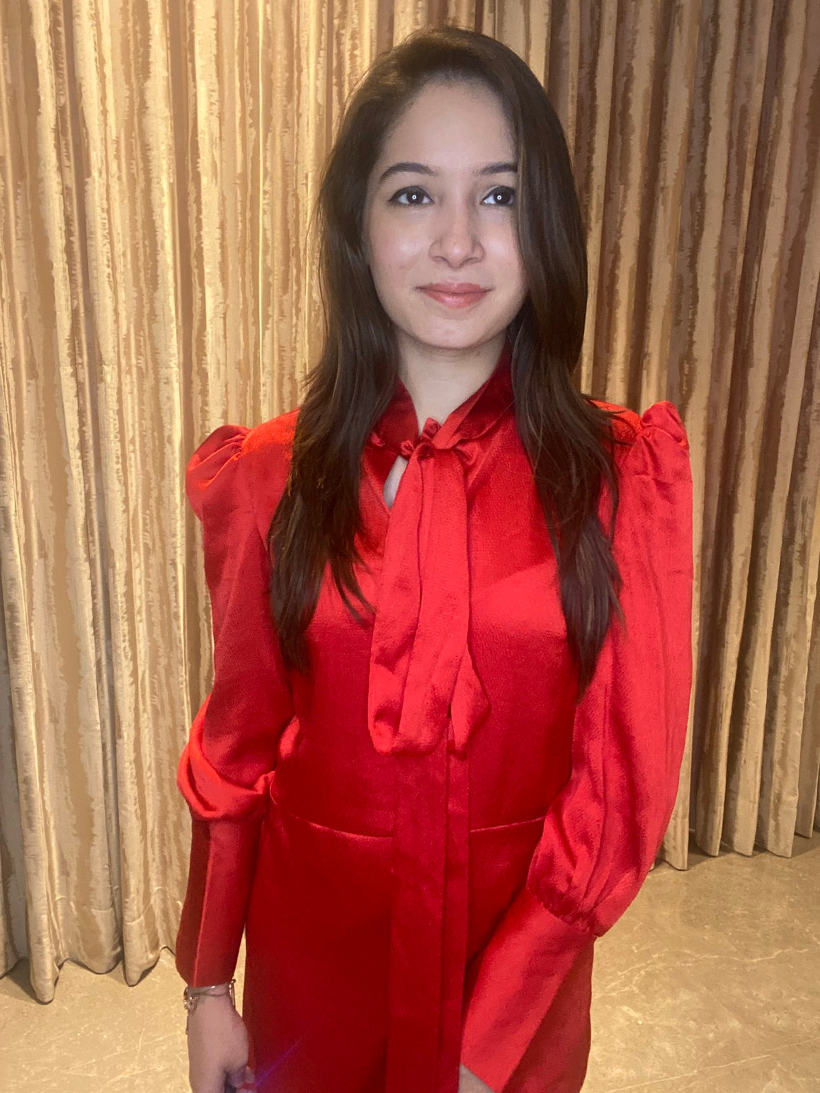 Red Satin Dress