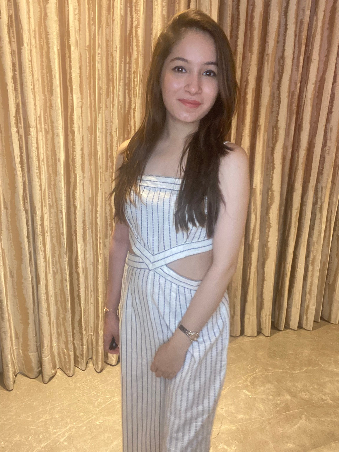 White Lines Jumpsuit