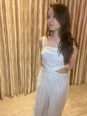 White Lines Jumpsuit