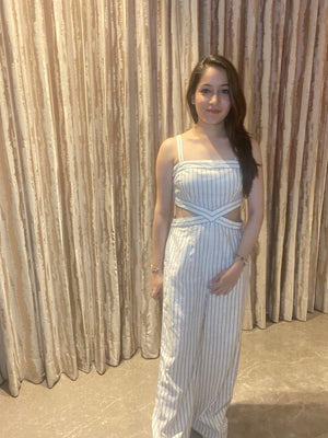 White Lines Jumpsuit